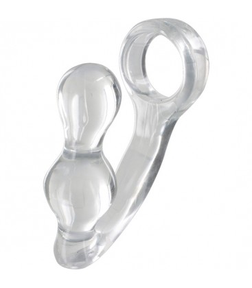 MANPOWER PLUG CON ANILLO PARA EL PENE TRANSPARENTE