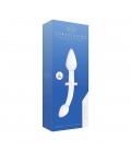 DOUBLER DILDO DE CRISTAL BLANCO