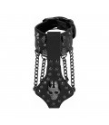 OUCH SKULLS AND BONES BRAZALETE CON CALAVERAS Y CADENAS NEGRO