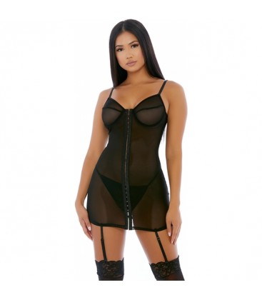 HOOK ME UP CHEMISE CONJUNTO NEGRO