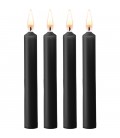 TEASING WAX CANDLES - PARAFINA - 4-PACK - NEGRO