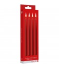 TEASING WAX VELAS LARGAS PARAFINA 4 PACK ROJO