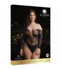 LE DESIR WONDER RHINESTONE BODYSUIT NEGRO