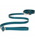 OUCH HALO COLLAR WITH LEASH VERDE