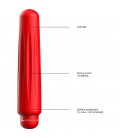 DELIA BALA VIBRADORA ABS BULLET WITH SILICONE SLEEVE 10 VELOCIDADES ROJO