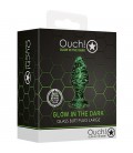 OUCH PLUG ANAL DE VIDRIO GLOW IN THE DARK TAMANO GRANDE