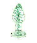 OUCH PLUG ANAL DE VIDRIO GLOW IN THE DARK TAMANO GRANDE