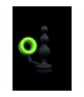 OUCH! - ANILLO PARA EL PENE CON PLUG ANAL - GLOW IN THE DARK