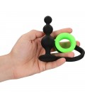 OUCH ANILLO PARA EL PENE CON PLUG ANAL GLOW IN THE DARK