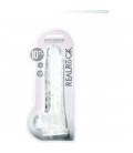 REALROCK DILDO EFECTO GELATINA CON TESTiCULOS 10 TRANSPARENTE