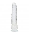 REALROCK DILDO EFECTO GELATINA CON TESTiCULOS 10 TRANSPARENTE