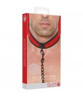 OUCH PUPPY PLAY COLLAR DE NEOPRENO CON CADENA ROJO