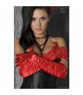 SOFISTICADOS GUANTES SEXYS ROJOS CON STRASS ROJO