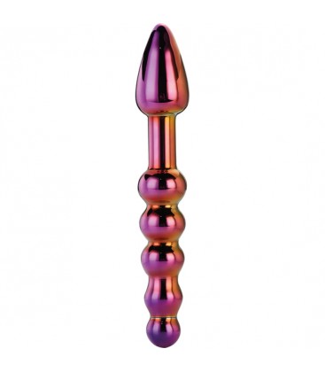 GLAMOUR GLASS RIDGED ANAL DILDO