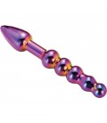 GLAMOUR GLASS RIDGED ANAL DILDO