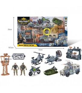 SET MILITAR C 2 FIGURAS Y VEHICULOS